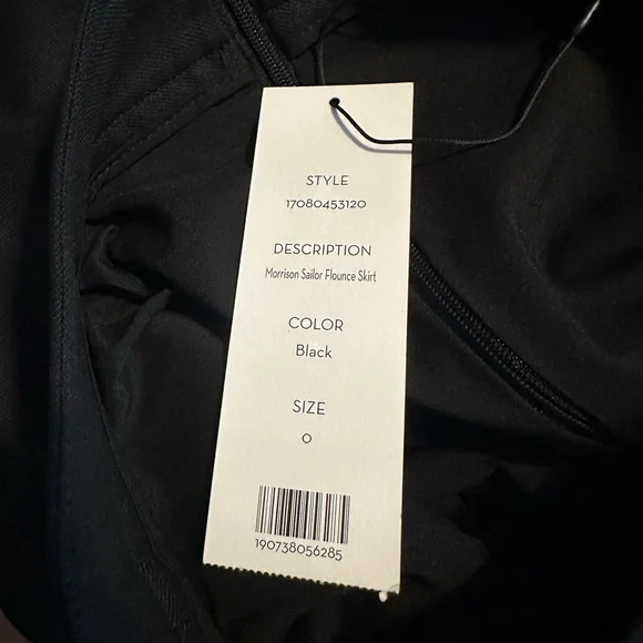 NWT Veronica Beard Black Morrison Sailor Flounce Mini Skirt Size 0 - Picture 7 of 11